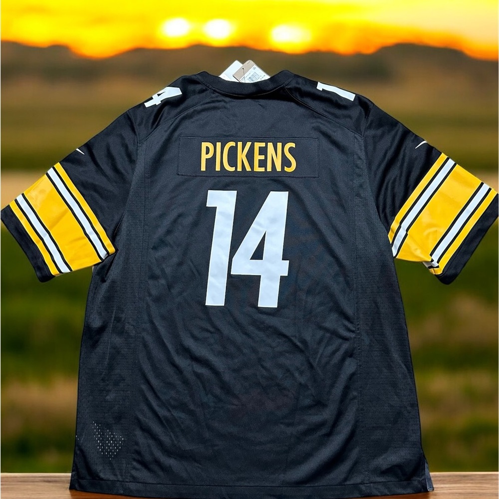Nike Black and Yellow Men's Jersey